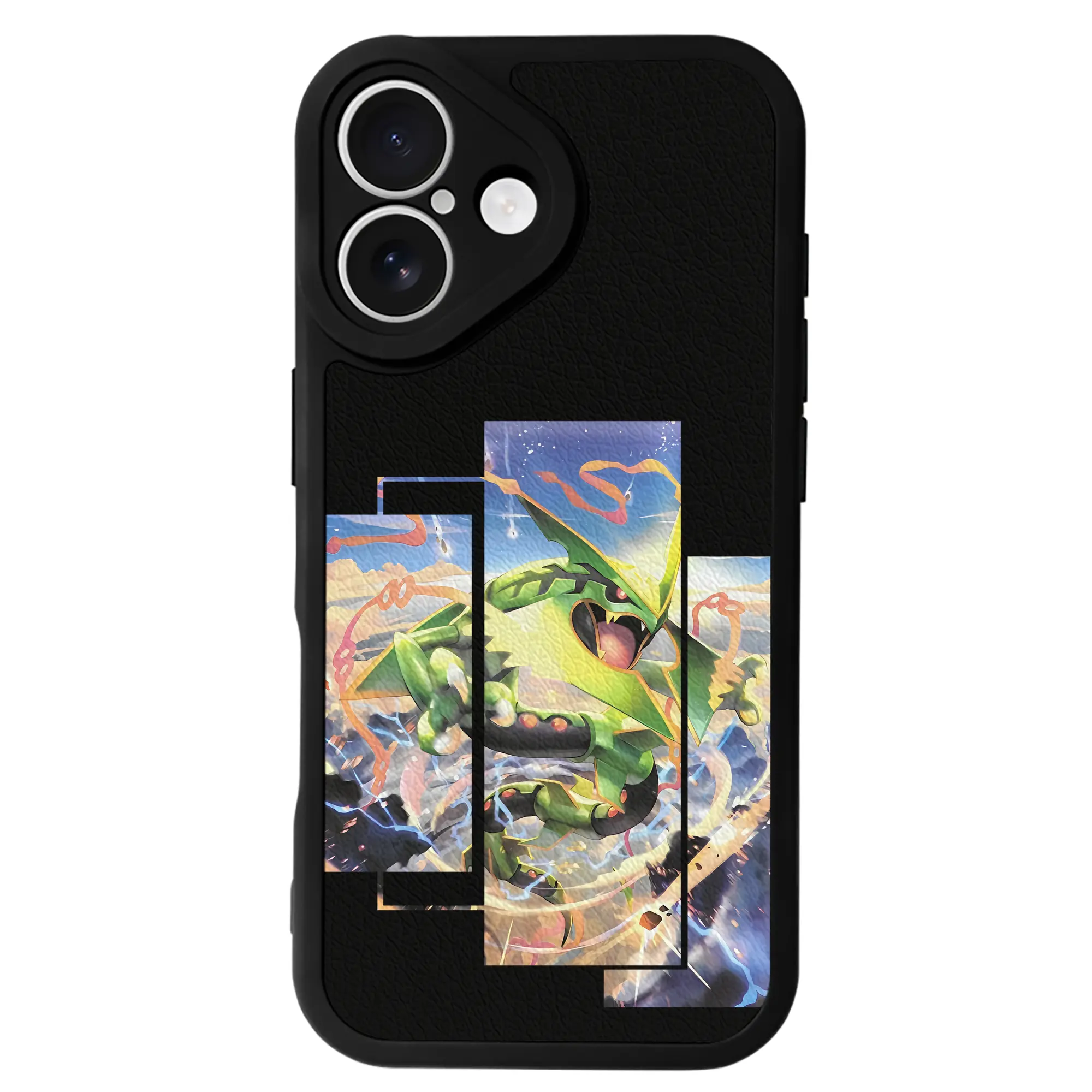 ポケモン グッズ,レックウザ - IPhone 16シリーズ対応 ・ シリコンスマホケース ・ レザー調 ・ 高精度フィット ・ 耐衝撃 ・ ワイヤレス充電対応 ・ 精密カット